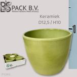 Cer Pot Green Ø12,5 h10cm