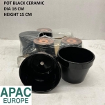 Cer Pot Apac Black Ø16 h15cm