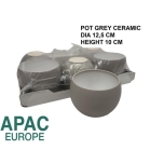 Cer Pot Apac Grey Ø12,5 h10cm