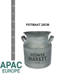 Zinc Pot Apac "Flower Market" Ø20cm