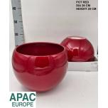 Cer Pot Red Ø26 h20cm