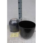 Ceramic pot black 22cm