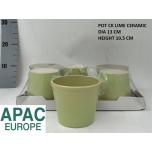 Ceramic pot Lime 13cm