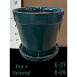 Cer Pot Schotel Blue Ø27 h24cm