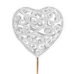 Stick Heart Süda Ø7cm Baroque White 50cm