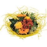 Bouquet holder woody ø20cm yellow