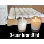 Candle Küünal valge klaasis