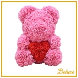 Bear Karu Roses Pink with Red Heart 40cm