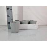 Cer Pot Grey Ø13 h12cm