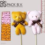 Stick Bear Karu Ø12cm Brown with Bow 50cm (tk)