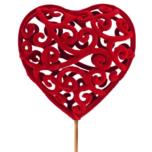 Stick Heart Süda Ø7cm Baroque Red 50cm