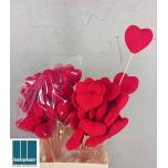 Stick Heart Süda Ø5cm Mat Red 50cm