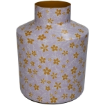 Vase Flowers Iron Lavender/Mustard 16,5x16,5x21cm