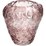 Vase Strawberry Glass Pink 19x18,5x20cm